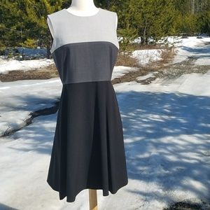 Calvin Klein grey and black work dress size 6